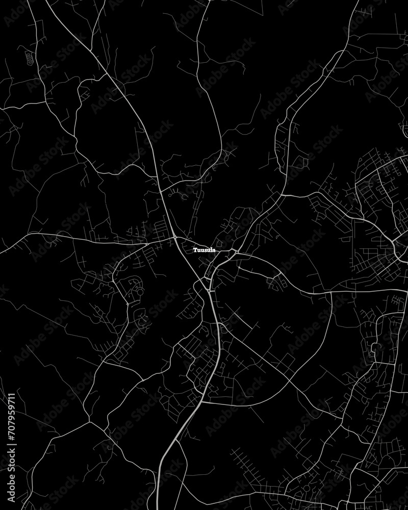Tuusula Finland Map, Detailed Dark Map of Tuusula Finland