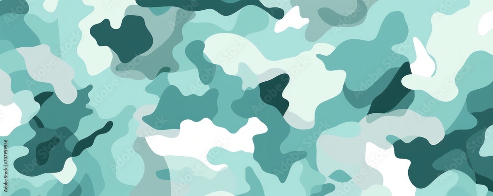 Mint camouflage pattern design poster background 