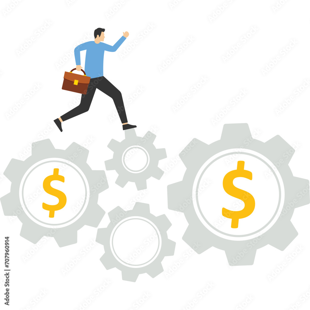 Mechanisms of work and finance, Vector illustration in flat style
Mechanisms of work and finance, Vector illustration in flat style