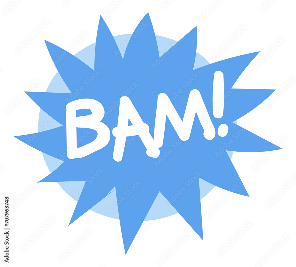 Bam comic sound effect bubble. Explosion cloud Bam comic sound effect bubble. Explosion cloud
