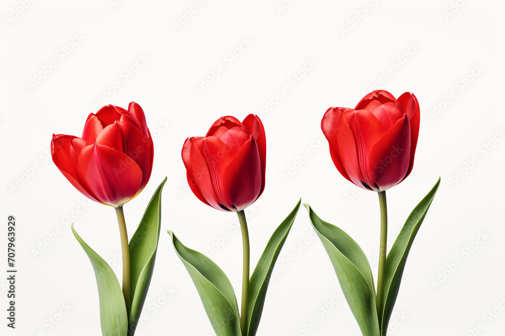 photography of some red tulip flowers on a white background, in the style of playful compositions created with Generative Ai photography of some red tulip flowers on a white background, in the style of playful compositions created with Generative Ai