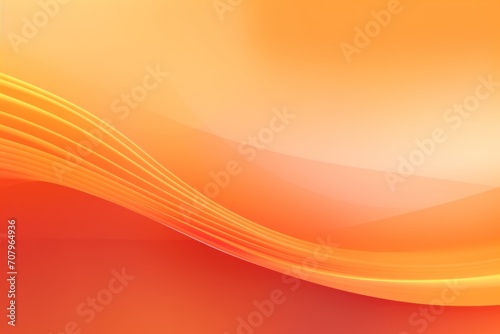 Orange gradient background with hologram effect