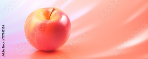 Peach gradient background with hologram effect