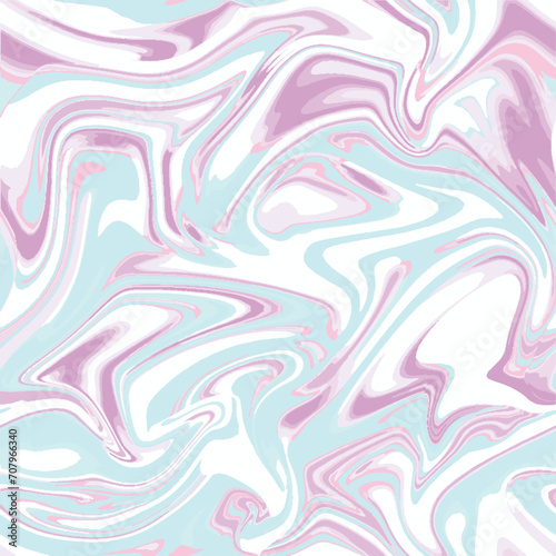 Seamless marble print in repeat vector. Liquid print. pastel colours  girly pattern for spring summer fashion. Kids girls and teen fashion clothing. swimwear. Abstract. purple  blue and white