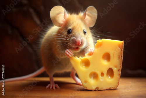 the mouse ate a piece of cheese
