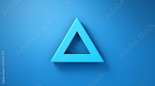 Paper cut Exclamation mark in triangle icon isolate