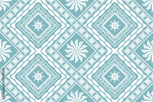 Ethnic Figure aztec embroidery style. Geometric ikat oriental traditional art pattern.Design for ethnic background,wallpaper,fashion,clothing,wrapping,fabric,element,sarong,graphic,vector illustration photo