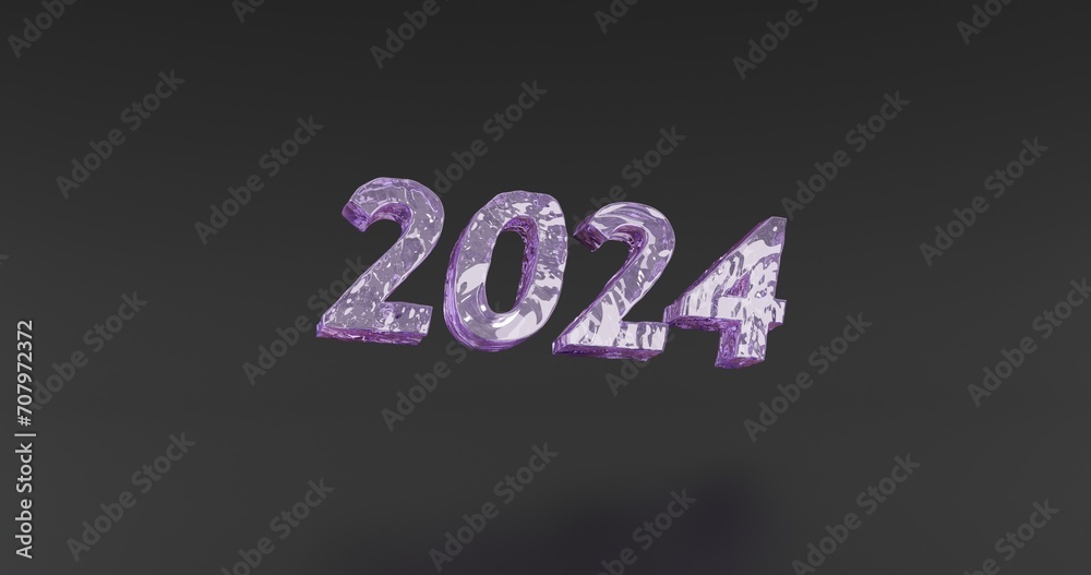 3d art text 2024 design on dark background 3d art text 2024 design on dark background