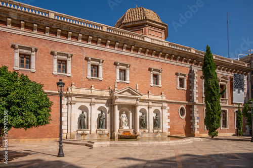 Plaza del Patriarca is in front of the old University of Valencia in Valencia, Spain.