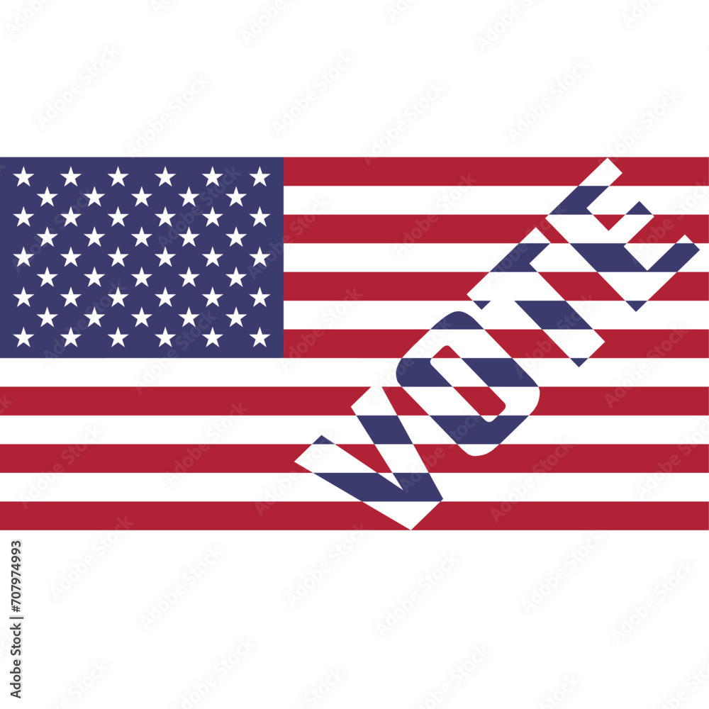 Fototapeta premium USA Flag VOTE