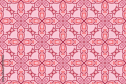 oriental seamless pattern with pink color. suitable for tile  textile  background  wall decor and other