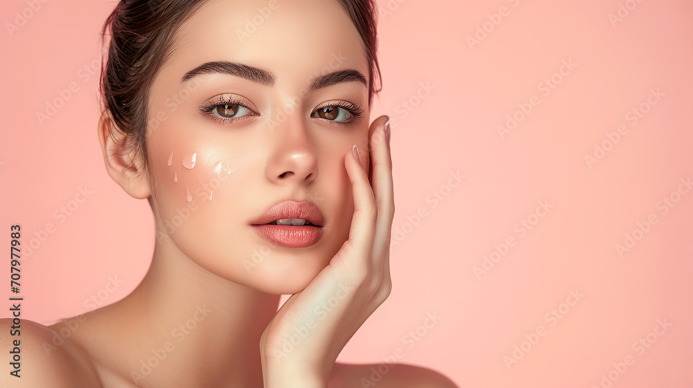 Capture the essence of beauty with a photo of a woman showcasing clean and healthy skin Capture the essence of beauty with a photo of a woman showcasing clean and healthy skin