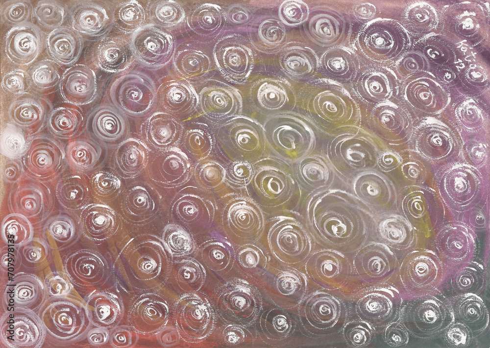 Illustration of a texture originally painted in gouache, with a pink background and white details, ideal for canvas backgrounds, notebook covers, cards, etc.