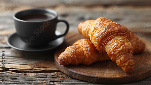 croissant and cup of coffee