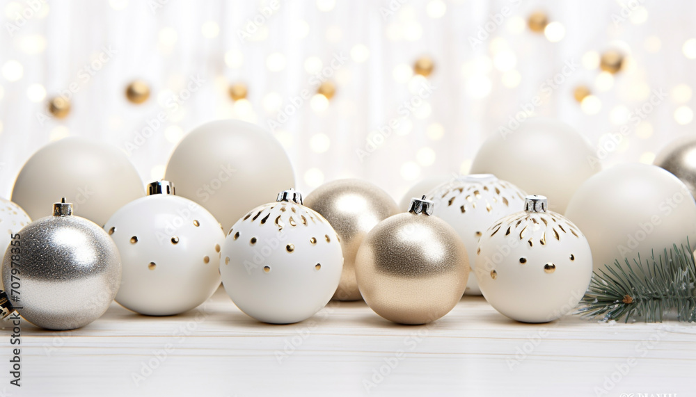 Christmas ornament decoration in a shiny winter sphere generated by AI Christmas ornament decoration in a shiny winter sphere generated by AI