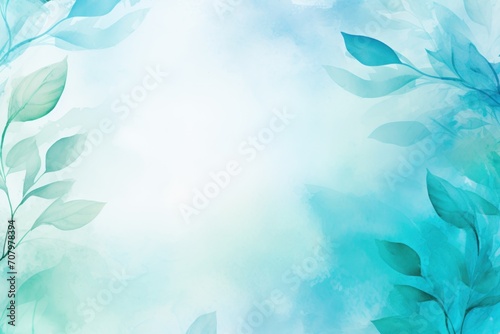Turquoise abstract watercolor background © Celina