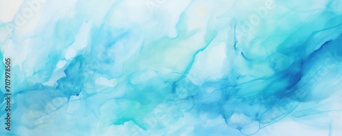 Turquoise abstract watercolor background