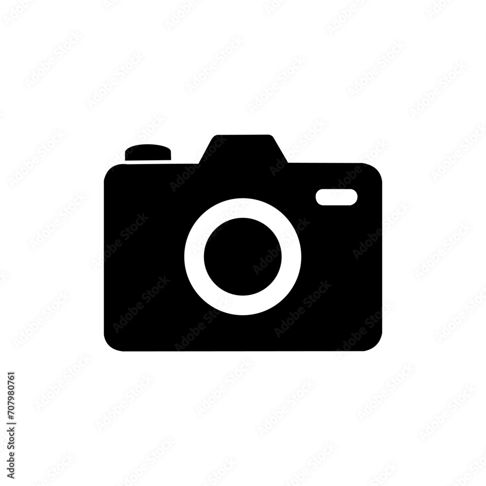 Icon camera in black and white