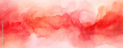 Vermilion abstract watercolor background photo