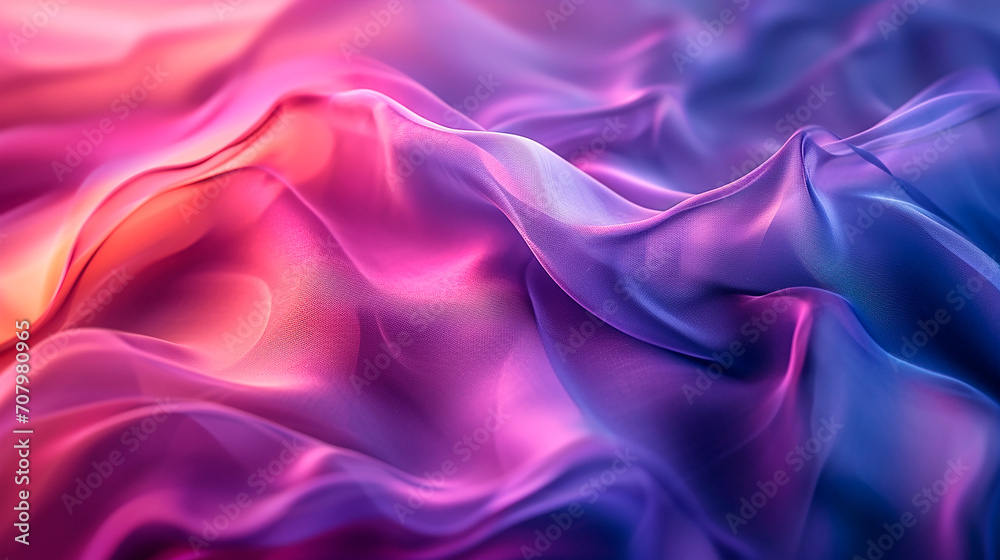 Elegancia Fluida: Tela Abstracta en Tonos de Azul y Morado Elegancia Fluida: Tela Abstracta en Tonos de Azul y Morado
