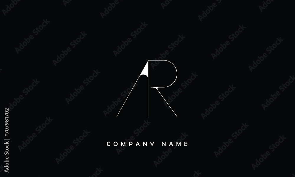AR, RA, A, R Abstract Letters Logo Monogram AR, RA, A, R Abstract Letters Logo Monogram