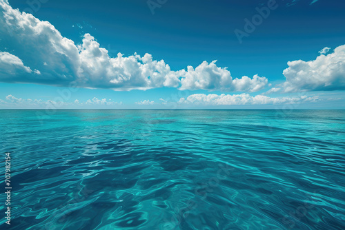 Brilliant blue sea view photo