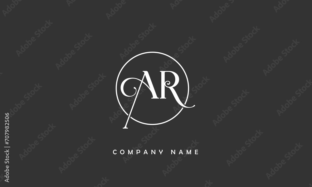 AR, RA, A, R Abstract Letters Logo Monogram AR, RA, A, R Abstract Letters Logo Monogram