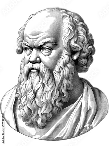Portrait of Socrates, generative AI