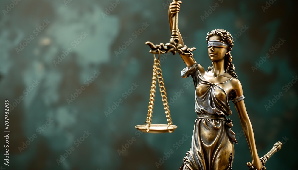 Lawyer Business Concept of Themis Statue Justice Scales Law, Lady justice. Statue of Justice in library
