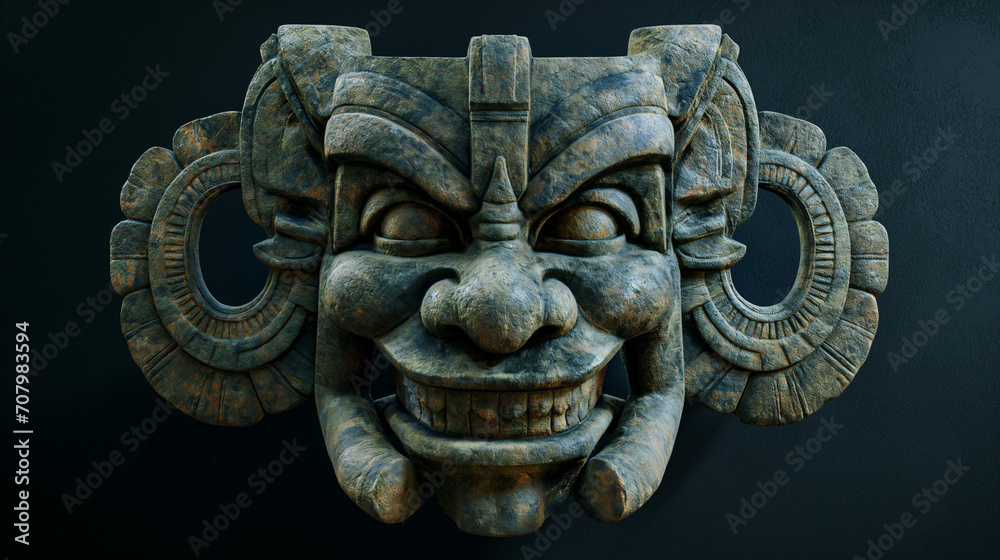 Ancient Demonic Aztec Mask