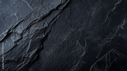 Natural black stone background. AI Generative
