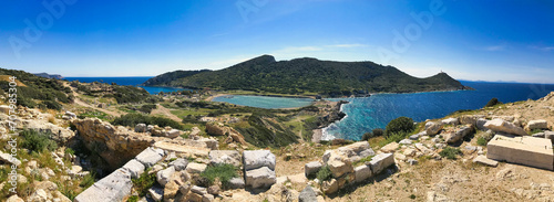 Amazing panoramic views from Knidos, which was a Greek city in ancient Caria in Asia Minor, Turkey, situated on the Datça peninsula, now known as Gulf of Gökova