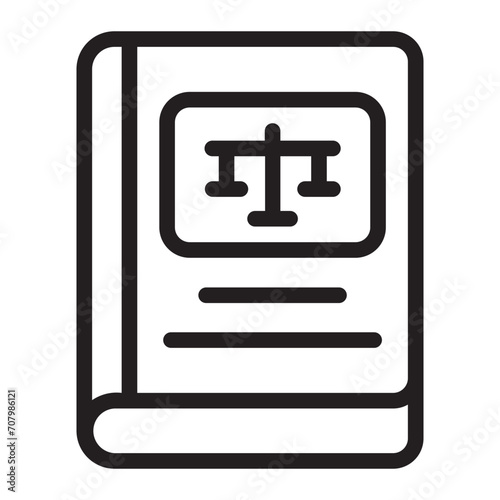 law book line icon