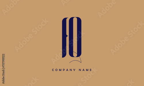 AQ, QA, A, Q Abstract Letters Logo Monogram