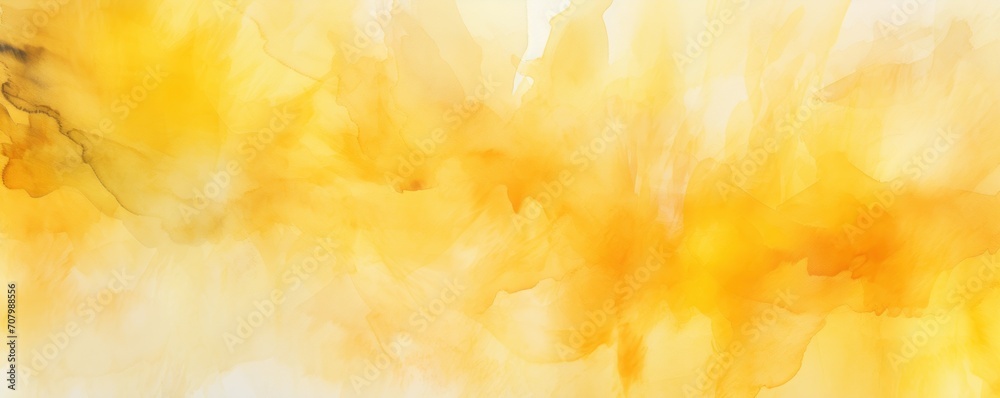 Yellow abstract watercolor background