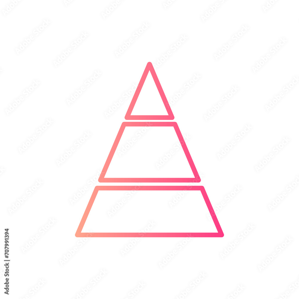 pyramid gradient icon pyramid gradient icon