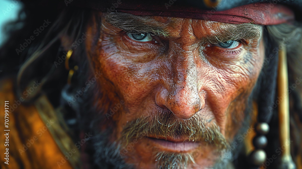 Photo of a pirate from close range Photo of a pirate from close range