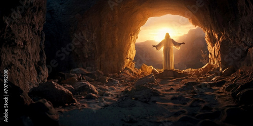 Foto Easter, crucifixion and resurrection of Jesus Christ the Messiah