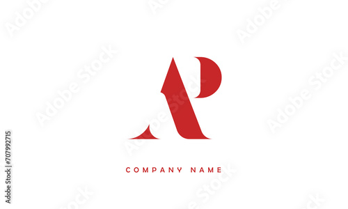 AP, PA, A, P Abstract Letters Logo Monogram