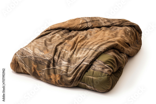 Hunting thermal blanket isolated on white background created with Generative Ai