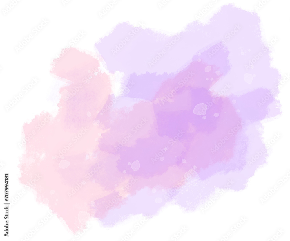 Pastel pink and purple splash watercolor abstract background
