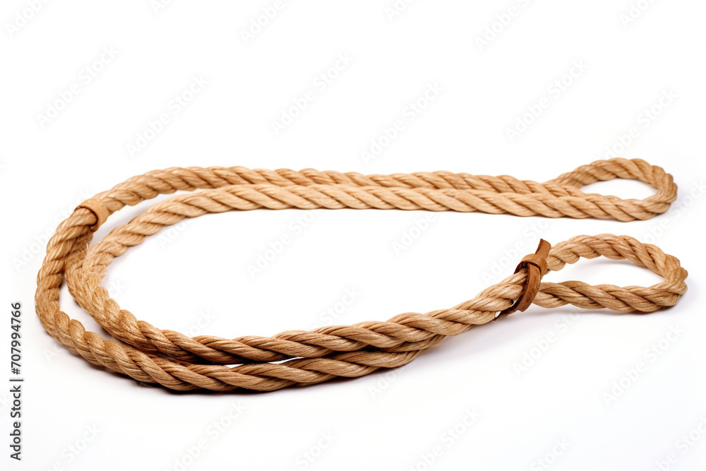 Hunting drag rope isolated on white background headlamp isolated on white background created with Generative Ai
