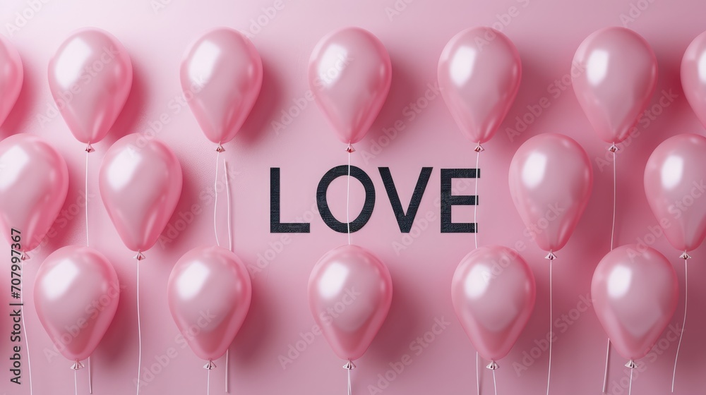 Love Poster. Love text and Romantic holiday background for Valentine's Day, Mother's Day, international Women's Day. March 8. birthday