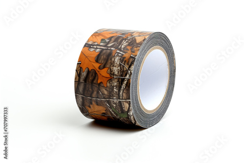 Hunting reflective tape isolated on white background created with Generative Ai