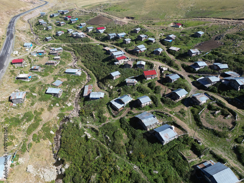 A view from the Kocabey Plateau in Savsat, Artvin, Turkey photo