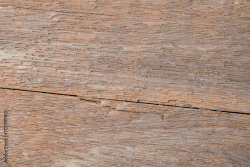 Rustic Natural Wooden Background of Old Oak Board with a Weathered Crack