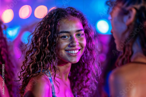 Radiant Teen Dancing at Club Generative AI