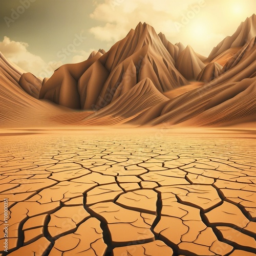 cracked dry soil illustration background