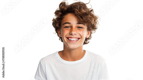 Brazil's Grinning Young Spectacled Lad on a transparent background