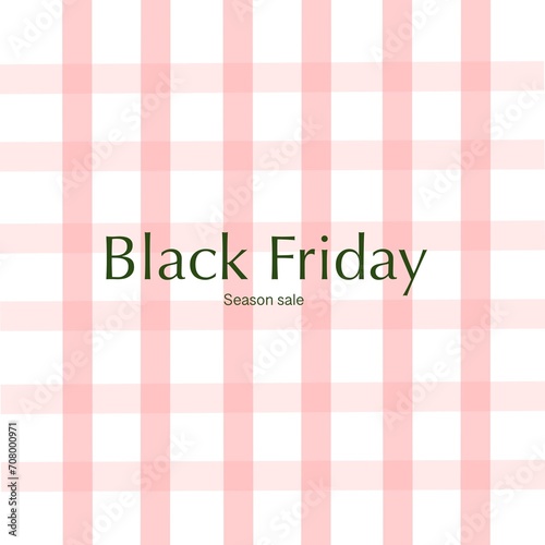 Black Friday text illustration cute with pink and green
